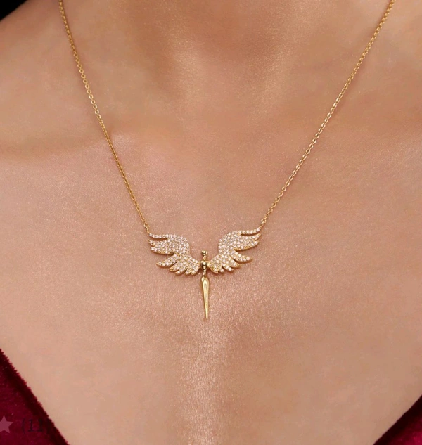 Angel Wings Pendant With Chain