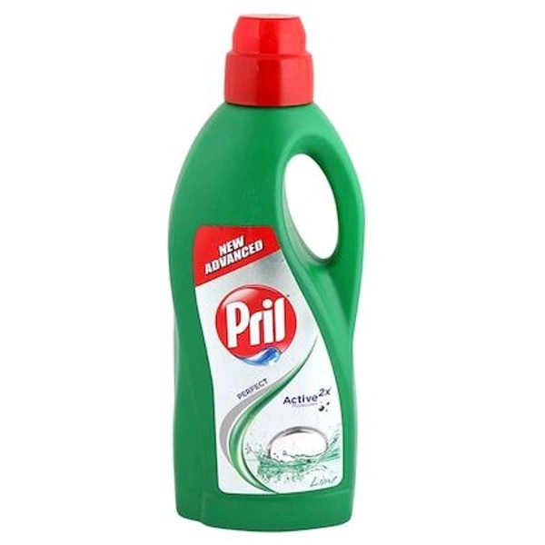 PrilLimited StockPril Lime Liquid Dishwash Gel - 2 L | Dish Cleaning Liquid Gel with German Technology - Active Power Molecules Leaves No Residue, Grease Cleaner For All Utensils