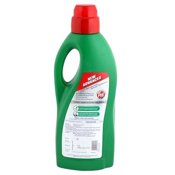 PrilLimited StockPril Lime Liquid Dishwash Gel - 2 L | Dish Cleaning Liquid Gel with German Technology - Active Power Molecules Leaves No Residue, Grease Cleaner For All Utensils