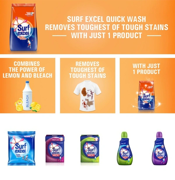 Surf Excel Quick Wash Detergent Powder 1 kg
