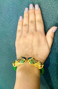 Handcrafted Meenakari Peacock Bangles - Free, Green Leaf