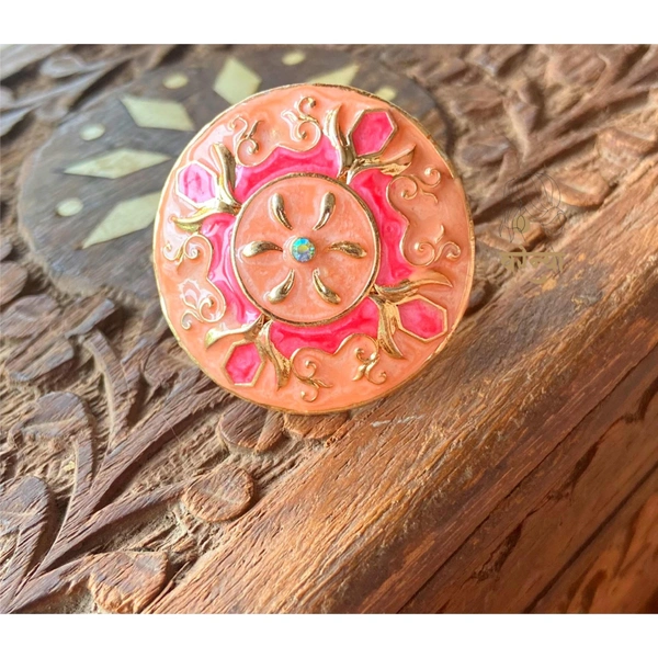Varenya Meenakari Adjustable Ring - Free, Porsche