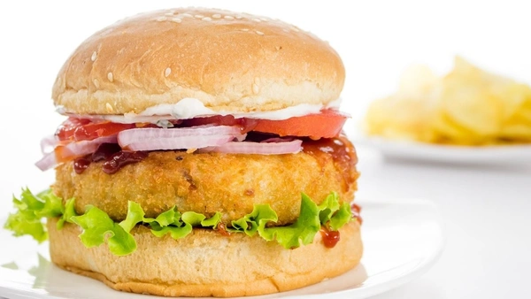 Aloo Tikki Cheese Burger