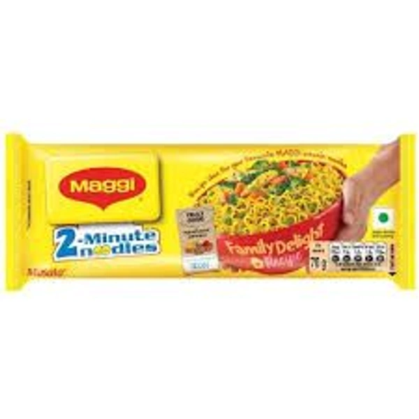 Maggi 2 Minutes Noodle + 15 ruppe maggi free - 90 mrp - 420gm + 70gm