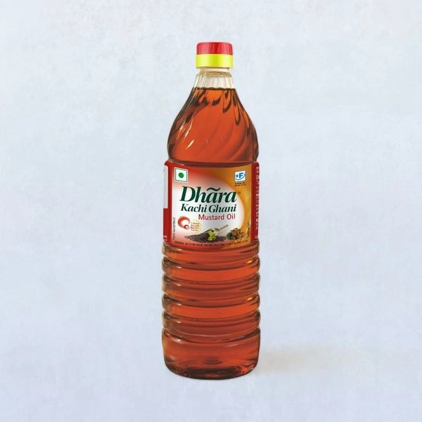 Dhara Mustrad Oil 1ltr FREE CATCH HALDI MRP 5 - 1LTR