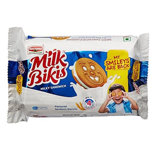 Britania Milk Bikis Milk Sandwich Biscuit 