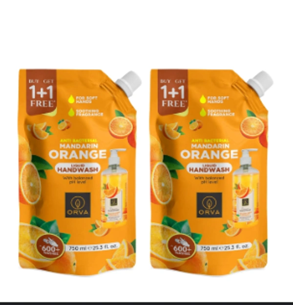 Orva refill pouch Hand Wash 750 Ml + 750ml - 
