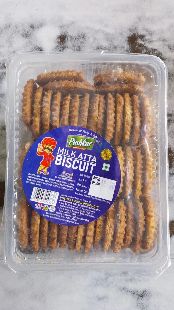 Pushkar Milk Atta Biscuit 500gm