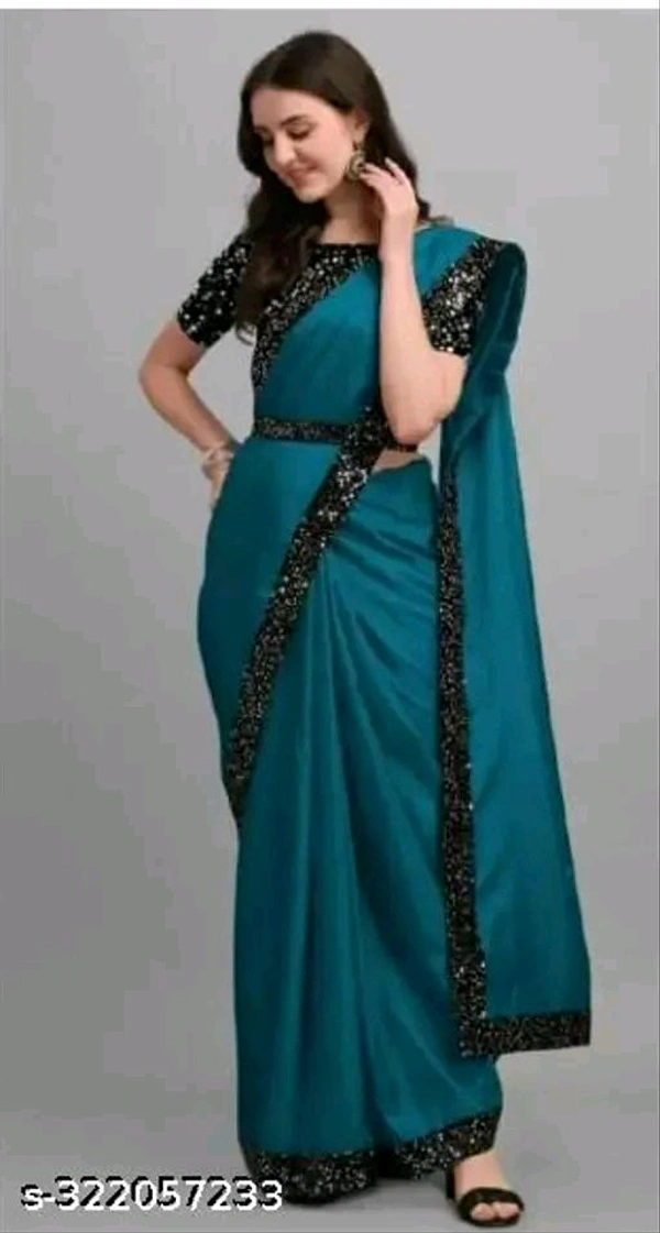 Alisha Alluring Sarees - Teal, Free