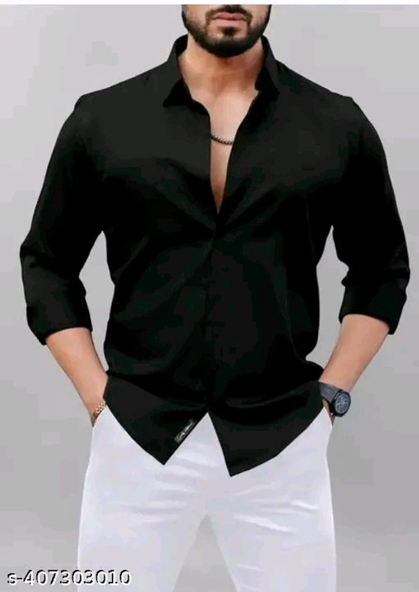 Urbane Modern Men Shirts - Black, M