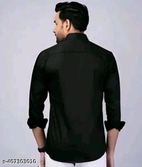 Urbane Modern Men Shirts - Black, M