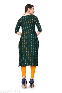 Dsk Studio Women's And Girls Crepe Aline Straight Cut Kurta - S
