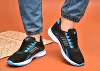 Blue Solid Men Running Sport Shoes For Men - IND-6