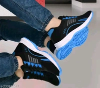 Blue Solid Men Running Sport Shoes For Men - IND-6