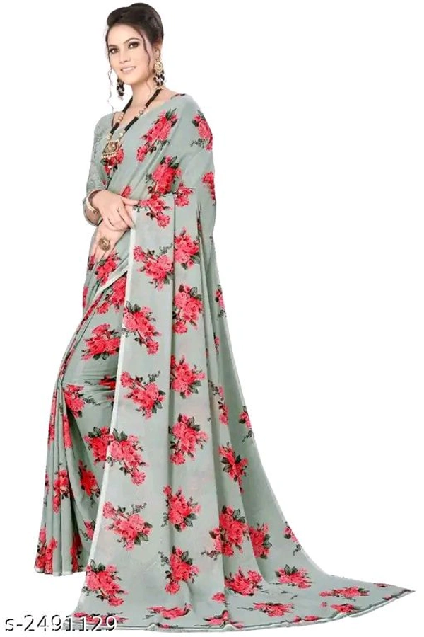 Attractive Georgette Saree  - Free