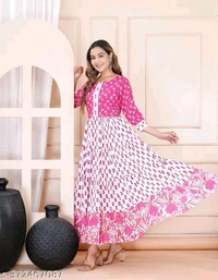 Kashvi Ensemble Kurtis - Persian Rose, XL