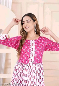 Kashvi Ensemble Kurtis - Persian Rose, XL