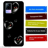 Vivo Y73 Printed Mobile Black Cover - Free