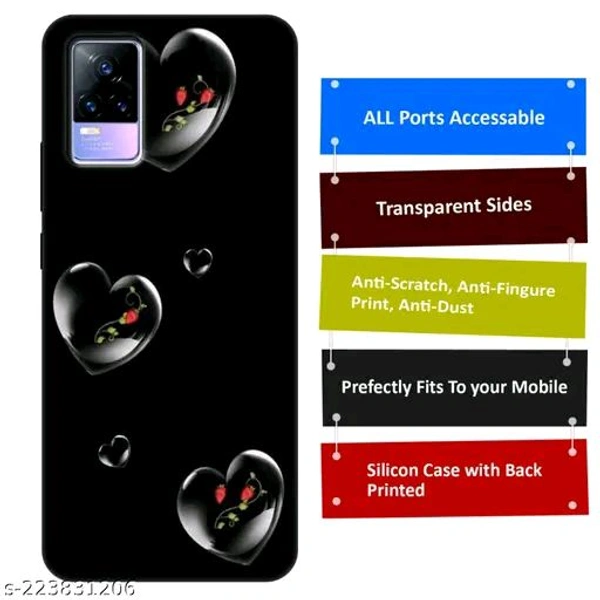 Vivo Y73 Printed Mobile Black Cover - Free
