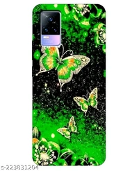 Vivo Y73 Printed Mobile Black Cover - Free