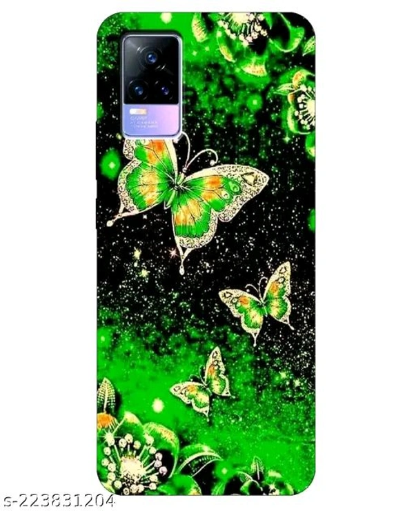 Vivo Y73 Printed Mobile Black Cover - Free