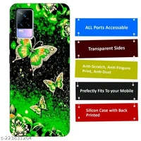 Vivo Y73 Printed Mobile Black Cover - Free