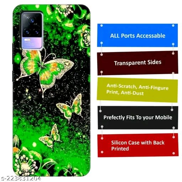 Vivo Y73 Printed Mobile Black Cover - Free