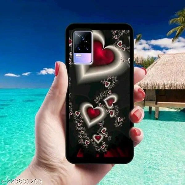 Vivo Y73 Printed Mobile Black Cover - Free