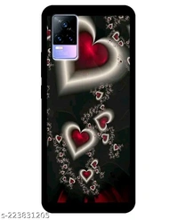 Vivo Y73 Printed Mobile Black Cover - Free