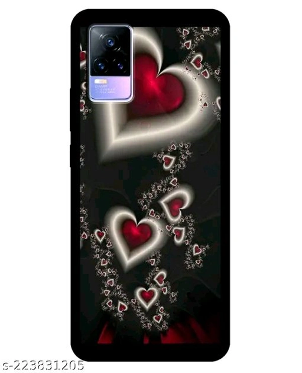 Vivo Y73 Printed Mobile Black Cover - Free