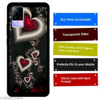 Vivo Y73 Printed Mobile Black Cover - Free
