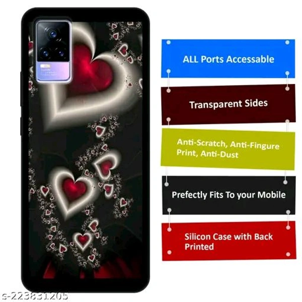 Vivo Y73 Printed Mobile Black Cover - Free