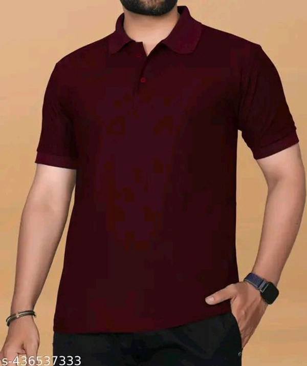 Kajaru Solid Men Regular Size Fit Polo Neck T-Series - Crown of Thorns, XXL