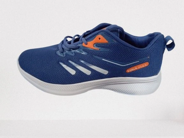 Ounik Style Men's Flex Running Shoes for Tuff Surface Run with - Royal Blue, 5/6/7