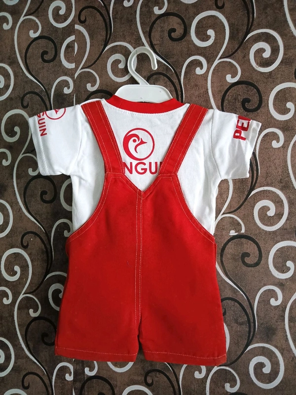Unisex Dungree for kids - Red, 20
