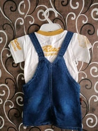 Baby Dungaree Set - White, 20