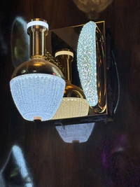 Arus Glass and Metal Round Shaped Crystal Worked Indoor - White