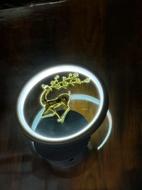 Deer Head Wall Light with Round Ring - 3 Color Dimmable LED - Web Orange