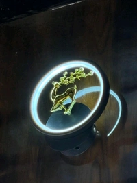 Deer Head Wall Light with Round Ring - 3 Color Dimmable LED - Web Orange