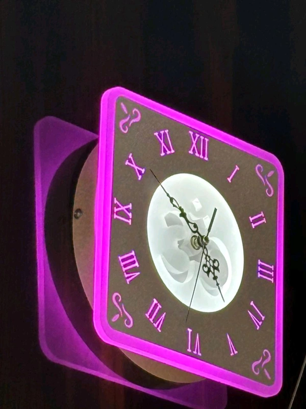 Harmoso Plastic Wall Clock 25cm x 25cm - Pink Flamingo