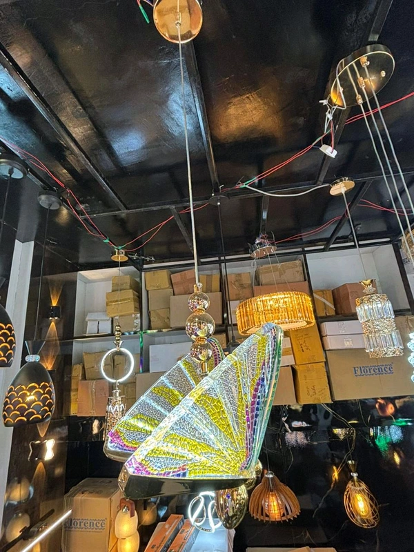 Creative Butterfly Chandelier Lamp Ceiling Pendant Light Fixture Home Decor - Laser Lemon