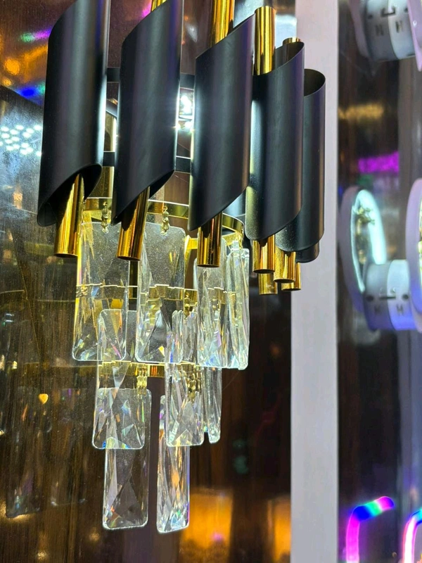 Glass Hanging Light - Black