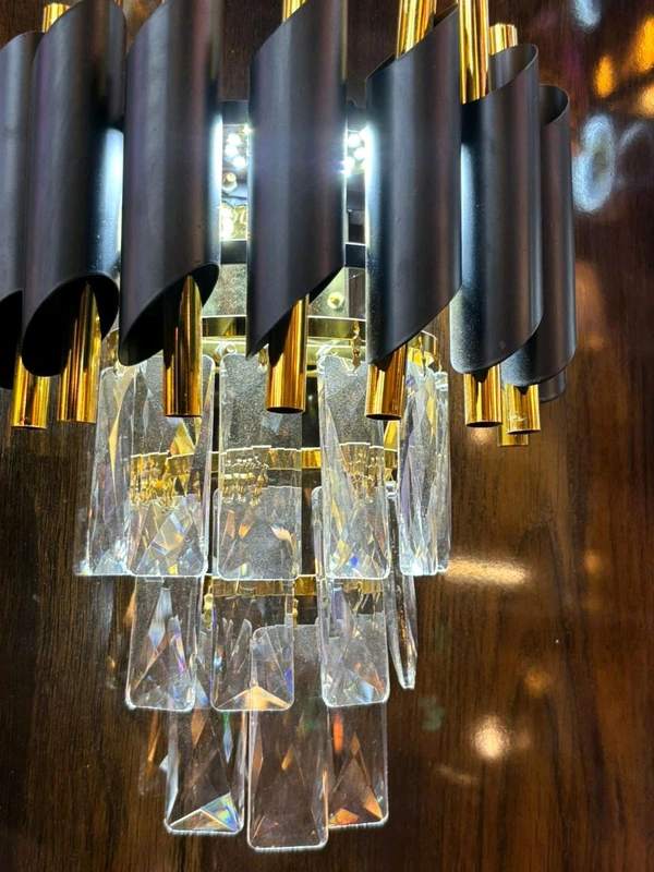 Glass Hanging Light - Black