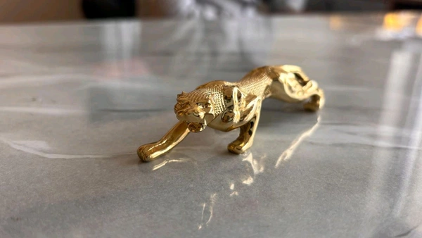 .J.VON Decorative Brass Logo Standing Lion for All Bike, Motorcycle/Royal Enfield Classic,Standard,Twin Spark, Thunderbird,Himalayan350/500 - Web Orange, Small