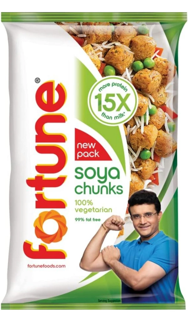 FORTUNE Fortune Soya Chunks, 15x more protein than milk, 1kg (Item weight may vary)