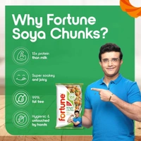 FORTUNE Fortune Soya Chunks, 15x more protein than milk, 1kg (Item weight may vary)