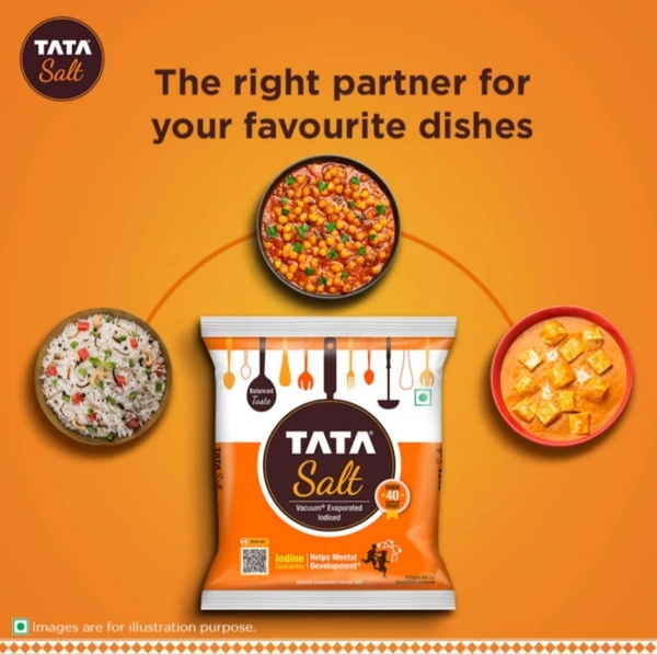 Tata Salt 1 Kg, Free Flowing and Iodised Namak, Vacuum Evaporated, Salt in Fresh