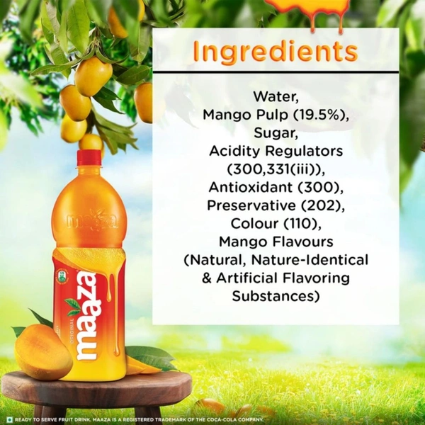 MAAZA Maaza Mango Drink, Original Flavour, 1.2 Liter PET Bottle
