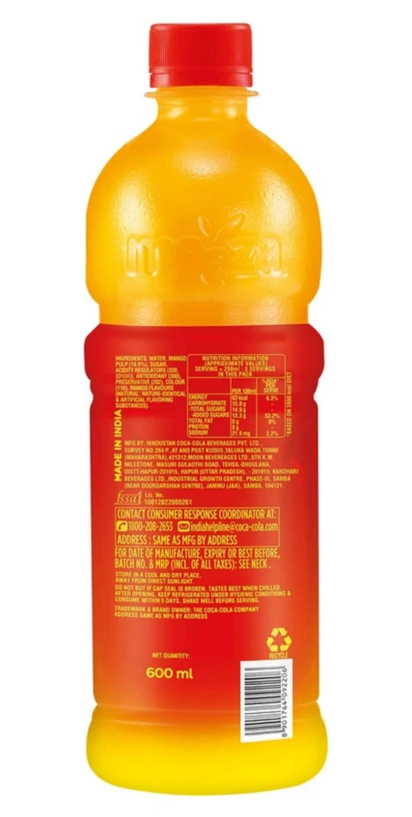 MAAZA Maaza Mango Drink, Original Flavour, 1.2 Liter PET Bottle
