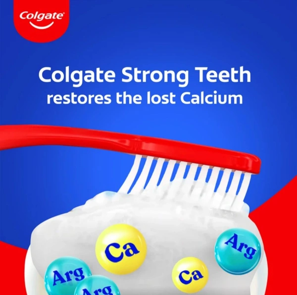 COLGATE  Colgate Strong Teeth, Indias No: 1 Toothpaste Brand, 2x Stronger Teeth Toothpaste (200g)